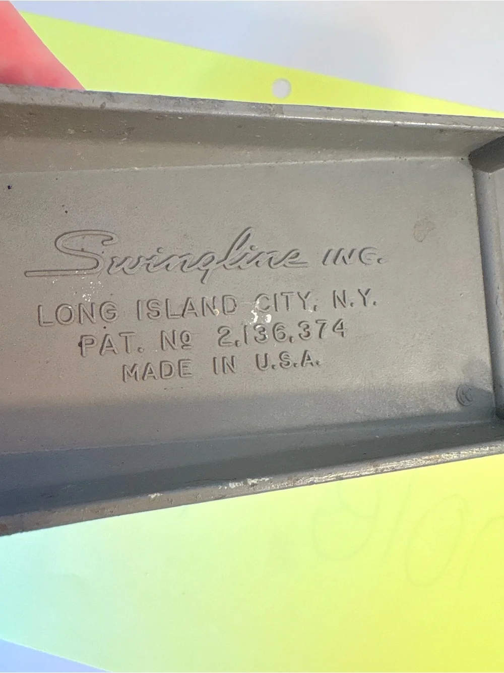 Vintage Heavy-Duty Desktop Stapler in Gray and Silver